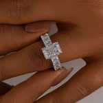 S925 3.5Ct Radiant Cut Luxe Engagement Ring Travel Ring In Sterling Silver