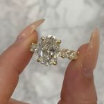 S925 Unique 4.5Ct Oval Cut Engagement Ring Travel Ring In Sterling Silver
