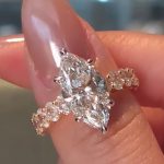 S925  4.0Ct Marquise Cut Side Stone Engagement Ring Travel Ring In Sterling Silver