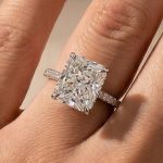 S925 Classic 5.0Ct Radiant Cut Engagement Ring Travel Ring In Sterling Silver