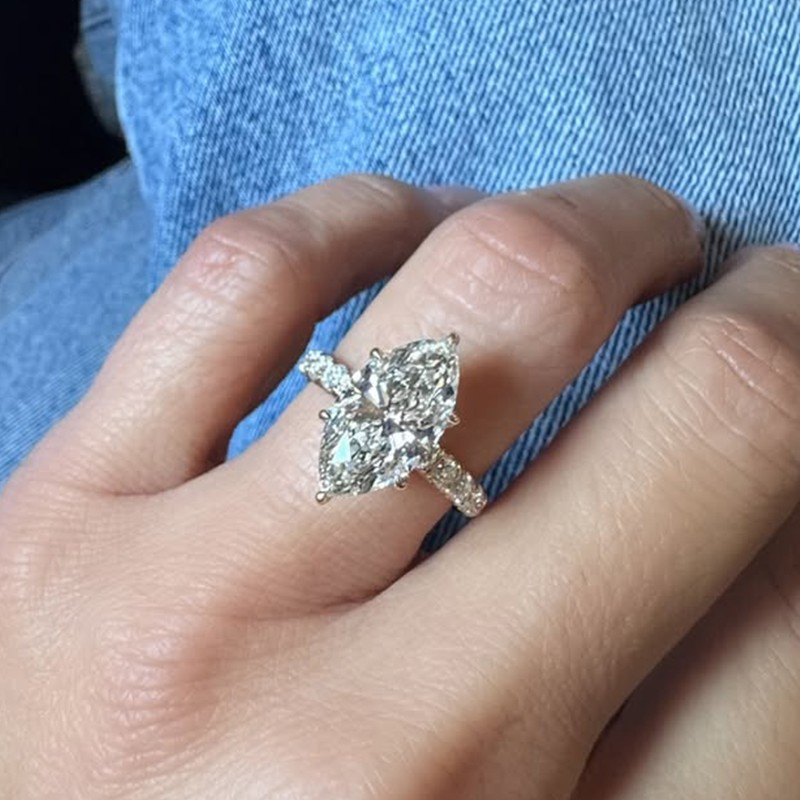 ER1729PS-1-1758790262 S925 4.5Ct Marquise Cut Engagement Ring Travel Ring In Sterling Silver - Image 1