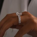 S925 5.0Ct Radiant Cut Hidden Halo Half Engagement Ring In Sterling Silver - Image 3