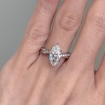 S925 Moissanite 3.0Ct Marquise Cut Twist Engagement Ring For Women - Image 2