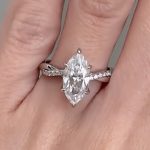 S925 Moissanite 3.0Ct Marquise Cut Twist Engagement Ring For Women