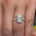 S925 5.5Ct Radiant Cut Side Stone Engagement Ring Travel Ring In Sterling Silver