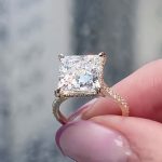 S925 4.0Ct Princess Cut Engagement Ring for Women In Sterling Silver - Image 2