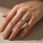 S925 Moissanite 3.0Ct Halo Emerald Stone Emerald Cut Engagement Ring in Sterling Silver - Image 2