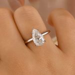 S925 Maxine Moissanite 2.5~4.0Ct Pear Cut Engagement Ring For Women - Image 9