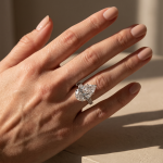 S925 8.0Ct Pear Cut Split Shank Engagement Ring For Woman - Image 2