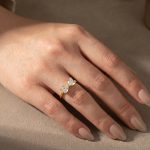 1.0Ct*2 Heart Cut Toi et Moi Yellow Gold Moissanite Engagement Ring in S925 Sterling Silver - Image 2