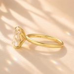 S925 3.5Ct Emerald Cut Solitaire 18K Yellow Gold Engagement Ring in Sterling Silver - Image 4