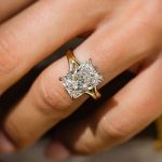 S925 Split Shank 5.0Ct Radiant Cut Hidden Halo Engagement Ring in Sterling Silver - Image 2