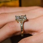 S925 Split Shank 5.0Ct Radiant Cut Hidden Halo Engagement Ring in Sterling Silver - Image 3