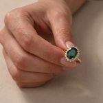 S925 Luxurious Halo 4.5Ct Oval Cut Red/Blue/Green Sapphire Engagement Ring In Sterling Silver - Image 9