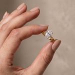 S925 3.0Ct Oval Cut Moissanite Solitaire Yellow Gold Engagement Ring in Sterling Silver Promise Ring For Women - Image 4