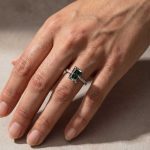S925 Green Moissanite 3.5Ct Radiant Cut Yellow Gold & White Gold Engagement Ring For Women - Image 8