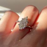 S925 Moissanite Curved 3.0Ct Marquise Cut White Gold Engagement Ring - Image 2