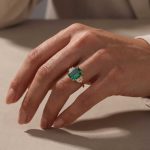 S925 Gorgeous Paraiba Tourmaline Radiant Cut&Emerald Cut Three Stone Engagement Ring - Image 3