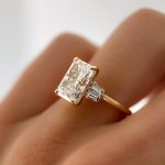 S925 Sterling Silver Three Stone 5.0Ct Radiant Cut Engagement Ring - Image 3