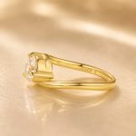 S925 Moissanite 1.2Ct Round Cut Solitaire Engagement Ring 18K Yellow Gold in Sterling Silver - Image 4