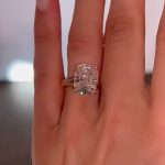 S925 Split Shank 5.5Ct Cushion Cut Hidden Halo Engagement Ring in Sterling Silver - Image 2