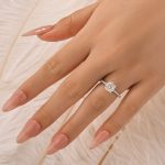 S925 2.0 Carat Cushion Cut White Sapphire Women's Engagement Ring - Image 3