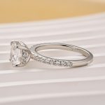 S925 2.0 Carat Cushion Cut White Sapphire Women's Engagement Ring - Image 5