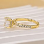 S925 2.0 Carat Cushion Cut White Sapphire Women's Engagement Ring - Image 9