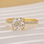 S925 2.0 Carat Cushion Cut White Sapphire Women's Engagement Ring - Image 8