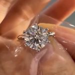 S925 Moissanite Classic 2.0~3.0Carat Round Cut Engagement Ring