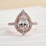 S925 3.0 Carat Stunning Halo Pear Cut Elegant Engagement Ring In Sterling Silver - Image 14