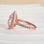 S925 3.0 Carat Stunning Halo Pear Cut Elegant Engagement Ring In Sterling Silver - Image 16