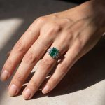 S925 Gorgeous Paraiba Tourmaline Radiant Cut&Emerald Cut Three Stone Engagement Ring - Image 7