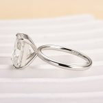 S925 Maxine Timeless Moissanite 3.5 Ct~4.5 Ct Radiant Cut Engagement Ring In Sterling Silver - Image 7