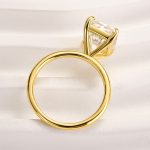 S925 Maxine Timeless Moissanite 3.5 Ct~4.5 Ct Radiant Cut Engagement Ring In Sterling Silver - Image 15