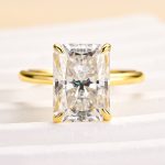 S925 Maxine Timeless Moissanite 3.5 Ct~4.5 Ct Radiant Cut Engagement Ring In Sterling Silver - Image 14