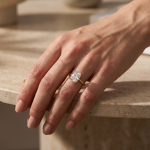 S925 Classic Yellow Gold Radiant Cut Simulated Diamond Engagement Ring For Women - Image 3