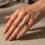 S925 Classic Yellow Gold Radiant Cut Simulated Diamond Engagement Ring For Women - Image 2