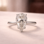 S925 Maxine Moissanite 2.5~4.0Ct Pear Cut Engagement Ring For Women - Image 3