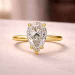 S925 Maxine Moissanite 2.5~4.0Ct Pear Cut Engagement Ring For Women - Image 7