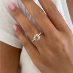 S925 Classic 6 Prong 3.0Ct/4.0Ct Round Cut Simulated Diamonds Engagement Ring Iin Sterling Silver - Image 12