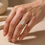 S925 Maxine Moissanite 4.5 Carat Emerald Cut Engagement Ring For Women - Image 5