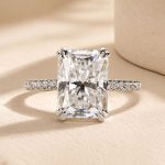 S925 Elegant 4.5Ct Radiant Cut Engagement Ring In Sterling Silver - Image 9