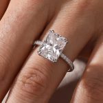 S925 Elegant 4.5Ct Radiant Cut Engagement Ring In Sterling Silver - Image 7