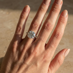 S925 Maxine Classic Moissanite 4.0 Carat Round Cut Engagement Ring - Image 2