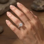 S925 Luxurious Round Cut 4 Prong Engagement Ring For Women In Sterling Silver - Image 13
