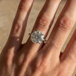 S925 Maxine Classic Moissanite 4.0 Carat Round Cut Engagement Ring