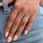 S925 Stunning Halo Round Cut Simulated Diamond Engagement Ring In Sterling Silver - Image 4