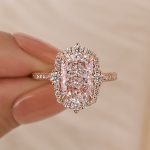 S925 Gorgeous Halo Radiant Cut Simulated Diamond Engagement Ring In Sterling Silver - Image 7