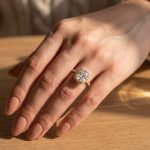 S925 Luxurious Halo Cushion Cut Sona Simulated Diamond Engagement Ring In Sterling Silver - Image 6